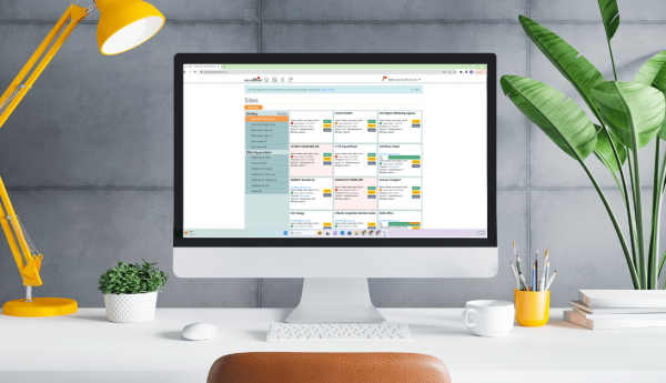 computer showing our innovative client management portal